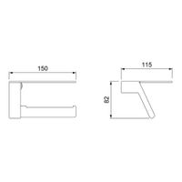 Бумагодержатель с полкой для телефона Timo Selene 17043/17 золото матовое — фото 2, Держатели туалетной бумаги
