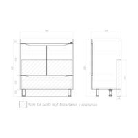 Тумба под раковину VIGO Grani 80 напольная дуб золотой (286 дуб золотой) — фото 8, Тумбы под раковину