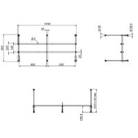 W01A-150-070W-R Разборный каркас для ванны 150х70 см — фото 1, Ванны и комплектующие