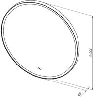 Товар: Зеркало Aquanet Тренд 90 черный арт-00316646 - фото 7 Зеркало Aquanet Тренд 90 черный арт-00316646 — фото 7, Зеркала в ванную комнату
