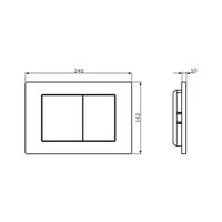 I090238 PrimeFit S, клавиша для инсталляции пластик, черный матовый — фото 5, Кнопки смыва