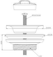 Водослив для умывальника Aquanet 00339429 — фото 5, Прочие комплектующие для слива и канализации