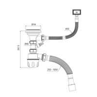 Сифон бутылочный IDDIS Optima Home 3.1/2x40мм, с выпуском, гофротрубой, отводом и переливом арт-900CVG1P10VD — фото 3, Сифоны для биде