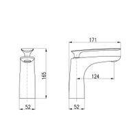 Смеситель Tigris для раковины, высота 165 мм БЕЛЫЙ/ХРОМ, арт-TG126.5BC — фото 4, Смесители для раковины