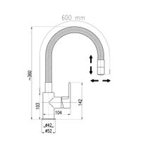 CO119.5/10CMAT COLORADO - смеситель кухонный, ЧЕРНЫЙ МАТОВЫЙ — фото 2, Смесители для кухни