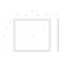 Зеркало с подсветкой VIGO Geometry Comfort 800 арт-062 — фото 8, Зеркала в ванную комнату