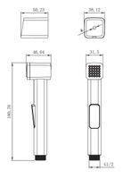 Лейка гигиеническая в комплекте крепление к стене, хром. LM, арт-LM8076C — фото 2, Гигиенические души