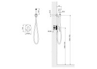 БЕТТА набор с гигиеническим душем (смеситель + гигиеническая лейка + шланг + шланговое подсоединение с держателем), оружейная сталь арт-AQ1119BGM — фото 4, Гигиенические души