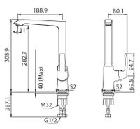 CREAVIT Cмеситель для кухни AVANGART ЗОЛОТО арт-AG8500G — фото 2, Смесители для кухни