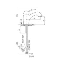 Смеситель Labe для раковины, высота 140 мм, бронзовый, L426.5SM — фото 3, Смесители для раковины