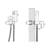 Товар: Гигиенический душ со смесителем BELZ B55804-3, оружейная сталь - фото 1 Гигиенический душ со смесителем BELZ B55804-3, оружейная сталь — фото 1, Гигиенические души