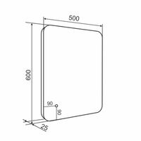 Зеркало с LED-подсветкой MILAN (50*60) /AQUA DE MARCO MIL50/60 — фото 11, Зеркала в ванную комнату