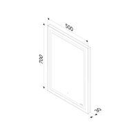Универсальное зеркало настенное с контурной LED-подсветкой, 50 см арт-M91AMOX0501WG — фото 8, Зеркала в ванную комнату
