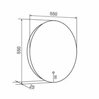 Зеркало с LED-подсветкой MILAN (55) круглое /AQUA DE MARCO MIL55 — фото 7, Зеркала в ванную комнату