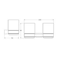 Стакан для ванной комнаты двойной BELZ , белый арт-B91508 — фото 2, Стаканы для зубных щеток