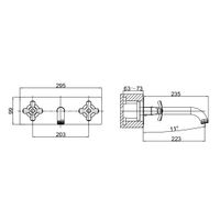 Товар: Встраиваемый смеситель для раковины D&K Hessen DA1414401, хром - фото 1 Встраиваемый смеситель для раковины D&K Hessen DA1414401, хром — фото 1, Смесители для раковины
