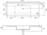 Раковина Allen Brau Paris 120 4.61003.20 — фото 6, Раковины встраиваемые сверху