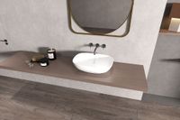 Раковина накладная ABBER Stein белая матовая арт-AS2637 — фото 6, Раковины накладные