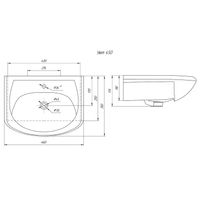 Тумба напольная Viktoria 45/правая/ с умывальником Уют 45 /AQUA DE MARCO 5045CVIC — фото 11, Тумбы с раковиной
