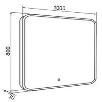 Товар: Зеркало с LED-подсветкой MARONI (100*80) /AQUA DE MARCO Mar100/80 - фото 8 Зеркало с LED-подсветкой MARONI (100*80) /AQUA DE MARCO Mar100/80 — фото 8, Зеркала в ванную комнату