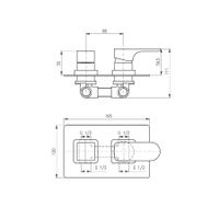 YU186KCMAT YUKON - смеситель для душа, скрытый монтаж, ЦВЕТ ЧЕРНЫЙ МАТОВЫЙ — фото 2, Смеситель для душа