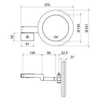 Зеркало с подсветкой Timo Saona 13374/18 черное золото — фото 2, Зеркала в ванную комнату