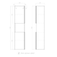 Товар: Шкаф-пенал VIGO Yuma 35 подвесной 345 дуб давос - фото 8 Шкаф-пенал VIGO Yuma 35 подвесной 345 дуб давос — фото 8, Пеналы для ванной комнаты