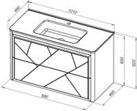 Тумба под раковину Allen Brau Paris 100 1.360002.CGM олива матовый — фото 3, Тумбы под раковину