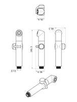 Лейка гигиеническая в комплекте шланг 1.5 м., крепление к стене, хром. LM, арт-LM8092C — фото 2, Гигиенические души