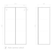 Шкаф VIGO Wing 64 подвесной белый (sh.WIN.64.2D белый) — фото 8, Шкафы для ванной
