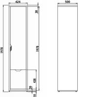 MOB Шкаф для хозяйственных принадлежностей арт-MB2200.01.BB — фото 1, Шкафы для ванной