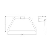 Кольцо для полотенец BELZ , хром арт-B91104 — фото 2, Полотенцедержатели