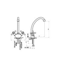 MORAVA - смеситель классический кухонный арт-MK120.5/1 — фото 2, Смесители для кухни