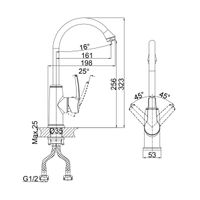 Товар: Смеситель для кухни D&K Rhein , хром арт-DA1362401 - фото 2 Смеситель для кухни D&K Rhein , хром арт-DA1362401 — фото 2, Смесители для кухни