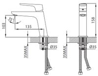 Creavit Смеситель для раковины Slope арт-SP1500 — фото 2, Смесители для раковины