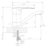 Товар: T40 Смеситель для раковины, пов.излив 139мм,(к/40) р/ОД, хром, ROS, T40-22 - фото 2 T40 Смеситель для раковины, пов.излив 139мм,(к/40) р/ОД, хром, ROS, T40-22 — фото 2, Смесители для раковины