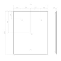 Зеркало с подсветкой VIGO Quadro Comfort 800 145 — фото 8, Зеркала в ванную комнату