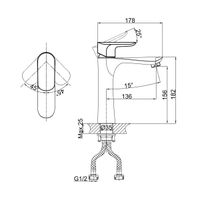 Товар: Смеситель для раковины D&K Venice , хром арт-DA1032601 - фото 2 Смеситель для раковины D&K Venice , хром арт-DA1032601 — фото 2, Смесители для раковины