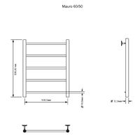 Товар: Полотенцесушитель электрический Aquanet Mauro 60х50 Тэн справа 00282002 - фото 3 Полотенцесушитель электрический Aquanet Mauro 60х50 Тэн справа 00282002 — фото 3, Электрические полотенцесушители