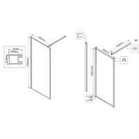 Товар: Душевая перегородка Walk-In , 900*2000, черный матовый, стекло матовое тонированное арт-VSW-1HP900GFB - фото 4 Душевая перегородка Walk-In , 900*2000, черный матовый, стекло матовое тонированное арт-VSW-1HP900GFB — фото 4, Душевые перегородки