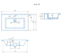 Раковина KIROVIT Оскар 750 мебельная белый 4640021062210 арт-Вн Крв28 — фото 3, Раковины встраиваемые сверху