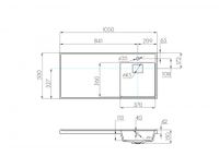 Раковина ЛОНДРИ 105, правая, графит 1A72223KLH21R — фото 11, Раковины