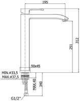 Смеситель для раковины Paffoni Level LES081CR — фото 3, Смесители для раковины