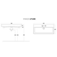 Товар: Умывальник STANCE 100, Dreja арт-17100-KL - фото 2 Умывальник STANCE 100, Dreja арт-17100-KL — фото 2, Раковины подвесные