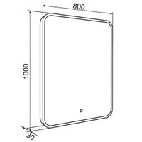 Товар: Зеркало с LED-подсветкой MARONI (80*100) /AQUA DE MARCO Mar80/100 - фото 8 Зеркало с LED-подсветкой MARONI (80*100) /AQUA DE MARCO Mar80/100 — фото 8, Зеркала в ванную комнату