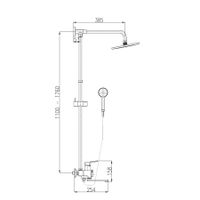COLORADO - смеситель 3-х режимный, настенный, керамический переключатель режимов арт-CO288.5 — фото 2, Душевые стойки
