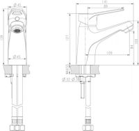 Смеситель для раковины Bravat Eco-D F193158C, хром — фото 2, Смесители для раковины