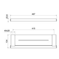 Полка в ванную Timo Luiro 18573/17 золото матовое — фото 2, Полки для ванной и душа