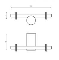 Товар: Крючок двойной ABBER Osten 316 AA1852BG золото брашированное - фото 3 Крючок двойной ABBER Osten 316 AA1852BG золото брашированное — фото 3, Крючки для полотенец