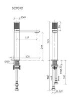 Смеситель для раковины высокий SANCOS Nexus, черный матовый, арт. SC9012MB — фото 3, Смесители для раковины
